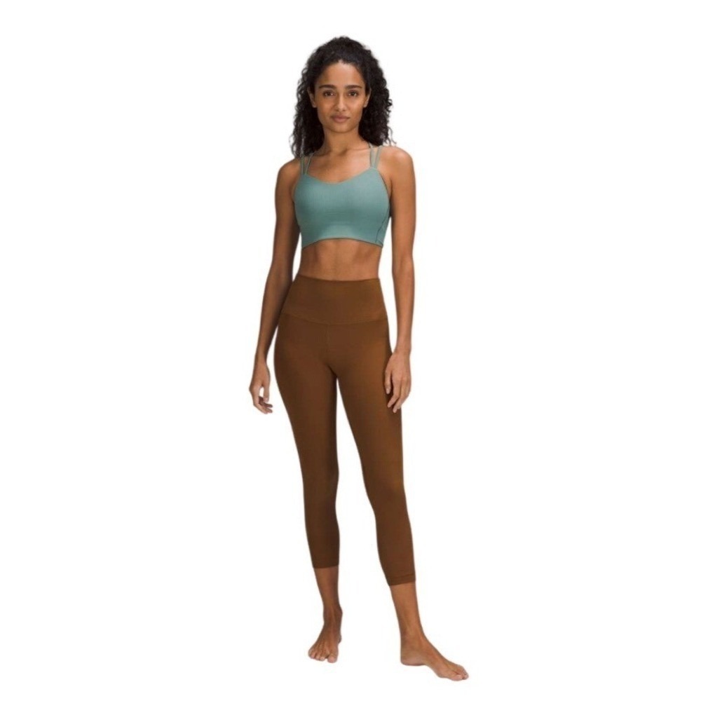 Lululemon Align Ribbed High Waist Crop Leggings Brown Size 0
